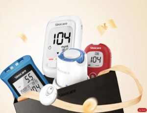 Sinocare Safe AQ Smart Blood Glucose Monitor and diabetic test strips banner