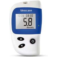 Sinocare Safe Accu 2 Blood Sugar Monitor with Advanced Technology, 200 Memory to Know Value Changes | 1pc meter+100pcs×(strips+lancets) | mg/dl