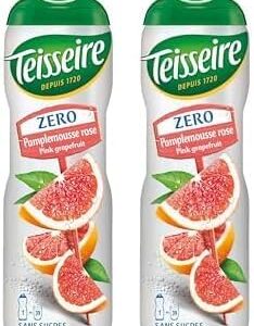 Teisseire Zero Cordial Pink Grapefruit 600ml (Pack of 2)
