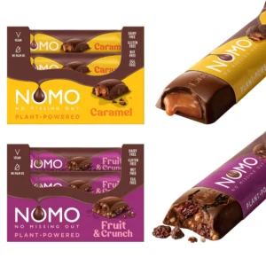 NOMO Caramel & Fruit & Crunch Bars Bundle | 48 Vegan, Dairy‑Free Chocolate Bars